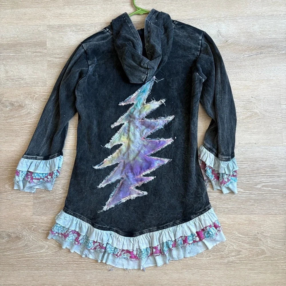 Grateful Dead Upcycled Kathmandu Hippie Hoodie - Picture 10 of 11